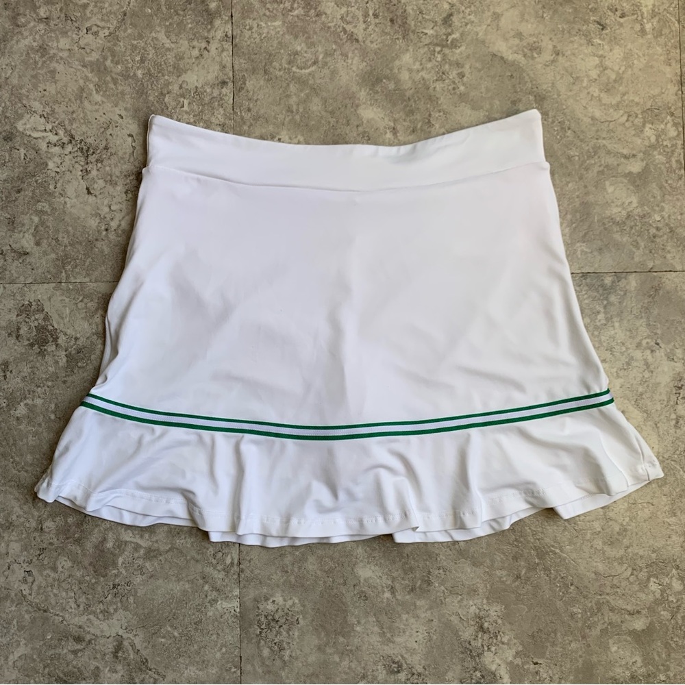 LOeuf Poche Tennis Skirt with Green Stripe Size Large - Picture 7 of 8